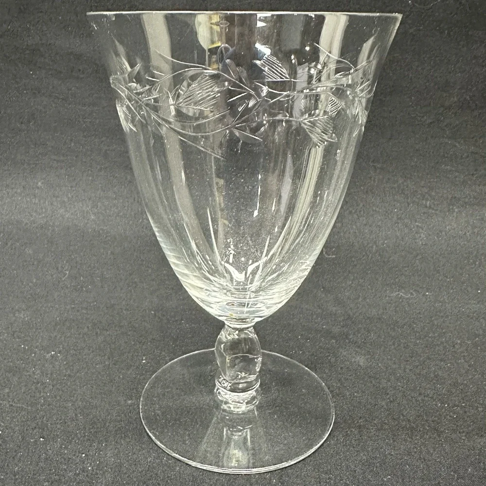 Cambridge 'Lynbrook' Iced Tea Goblet, Etched Crystal, Vintage 1950s,‎ Set Of 3